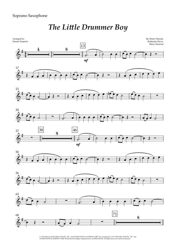 The Little Drummer Boy (arr. Samuel Sequeira)