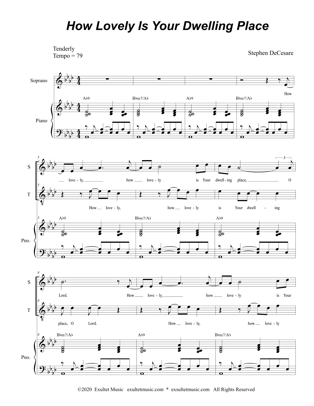 How Lovely Is Your Dwelling Place (Duet for Soprano and Tenor solo)