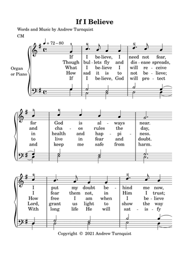 If I Believe (Easy Organ/Piano Hymn)