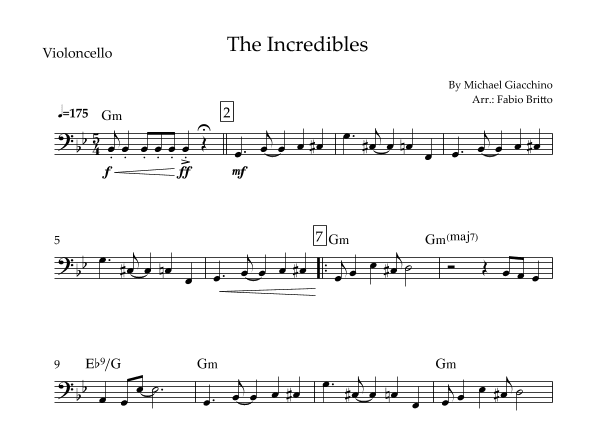 The Incredibles (main Theme) (arr. Fabio Britto)