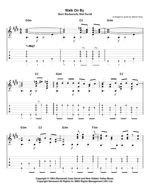Walk On By (arr. Steven King)