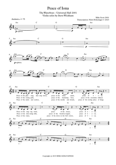 Peace Of Iona (arr. Niels Dolieslager)