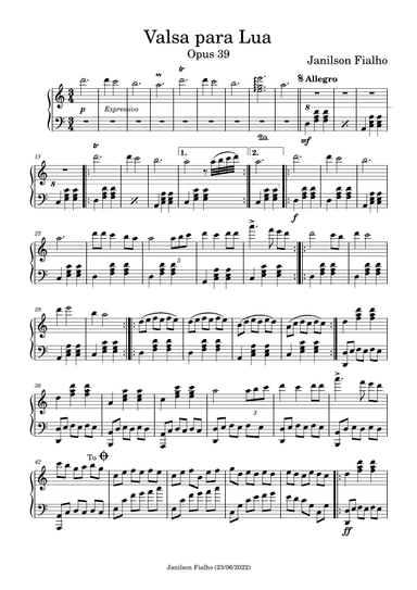 Valsa para Lua, Opus 39