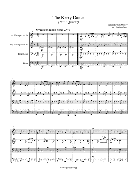The Kerry Dance (Brass Quartet) (arr. Jordan Grigg)