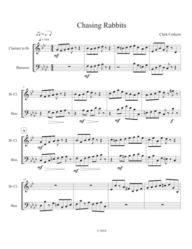 Chasing Rabbits (Duet for Clarinet and Bassoon)