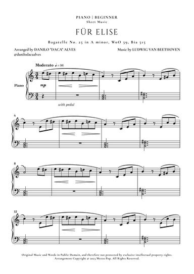 Für Elise (arr. Danilo "Daca" Alves)