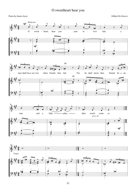 18. O Sweetheart Hear Your - 36 Songs on Poems by James Joyce