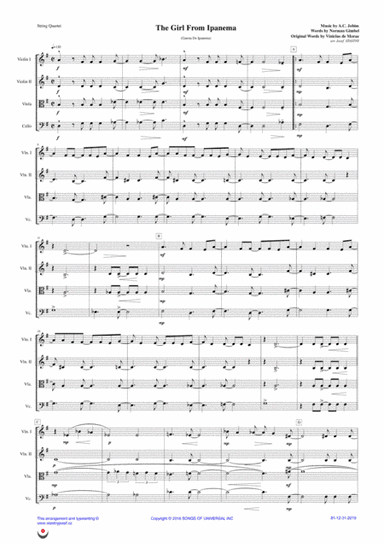 The Girl From Ipanema (garôta De Ipanema) (arr. Josef STASTNY)