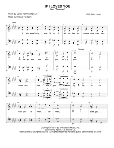 If I Loved You (arr. Walter Latzko)