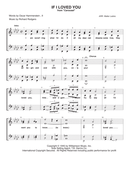 If I Loved You (arr. Walter Latzko)