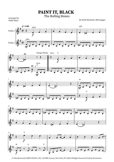 Paint It, Black (arr. Valdir Maia)