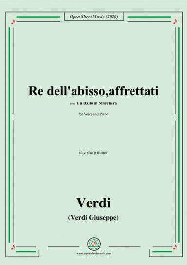 Verdi-Re dell'abisso,affrettati(Invocation Aria),in c sharp minor (arr. MSM)