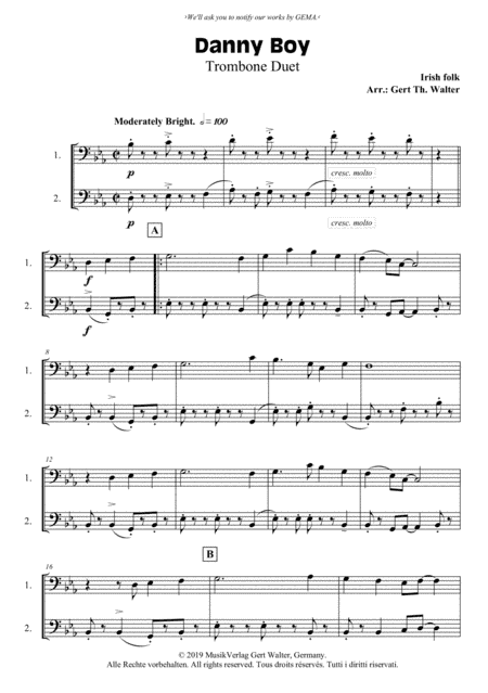 Danny Boy (arr. Gert Th. Walter)