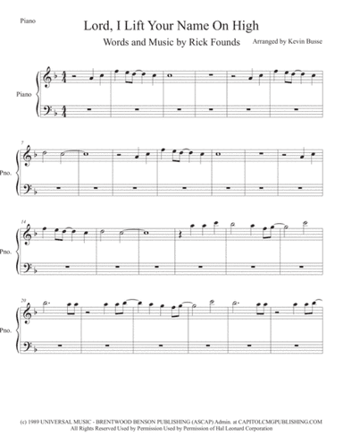 Lord, I Lift Your Name On High (arr. Kevin Busse)