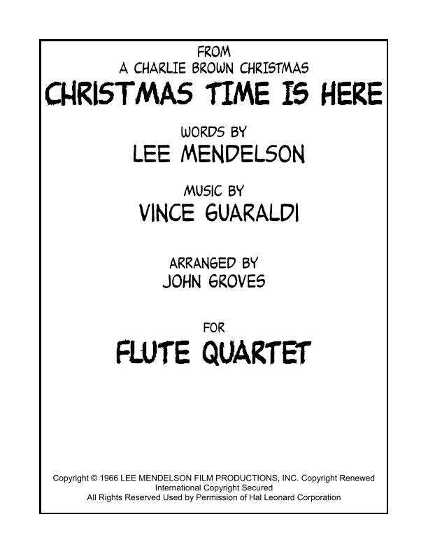 Christmas Time Is Here (arr. John Groves)