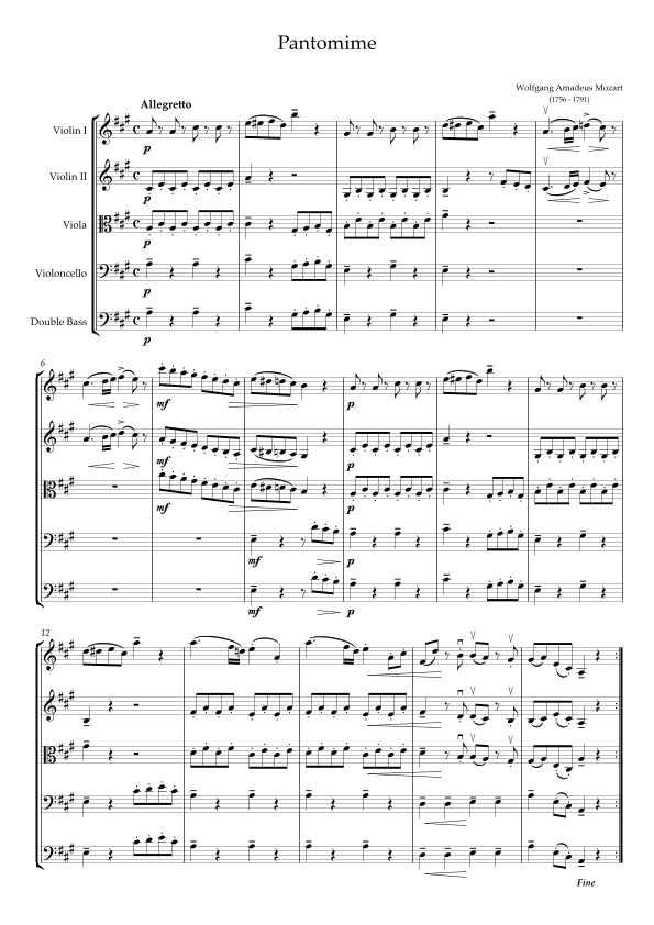Pantomime (arr. A.G.)