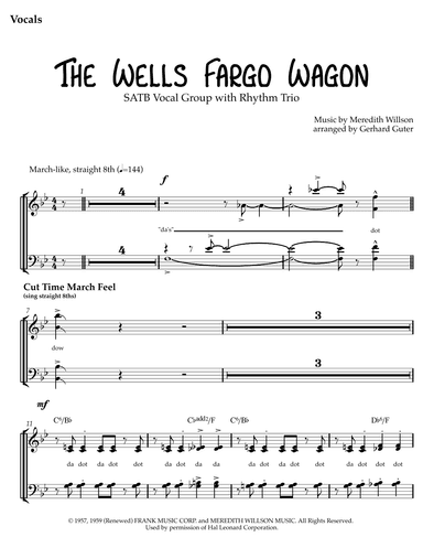 The Wells Fargo Wagon (arr. Gerhard Guter)