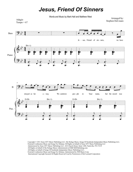 Jesus, Friend Of Sinners (arr. Stephen DeCesare)