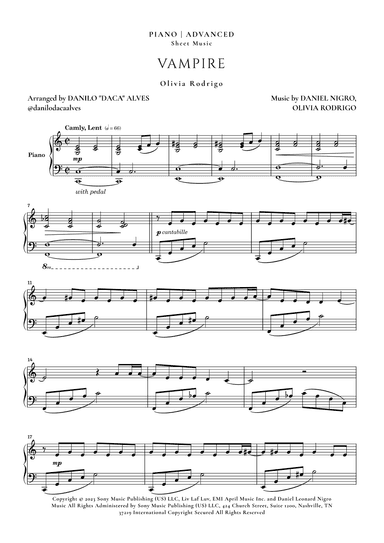 Vampire (arr. Danilo "Daca" Alves)