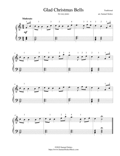 Glad Christmas Bells - for easy piano (arr. Samuel Stokes)