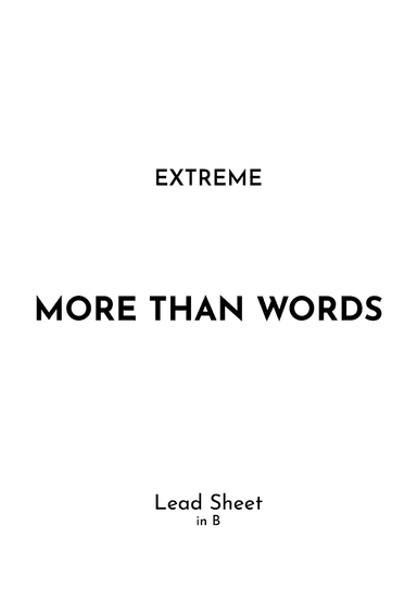 More Than Words (arr. Jireh J.)
