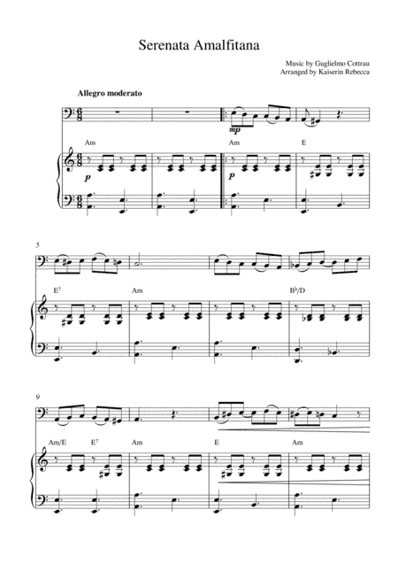 Serenata Amalfitana (Serenade of Amalfi) (arr. Kaiserin Rebecca)