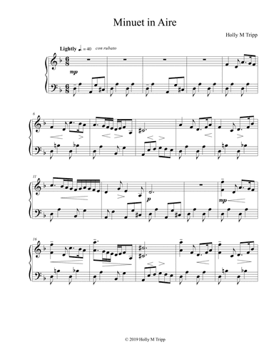 Minuet in Aire - Piece 2 in a set of 3