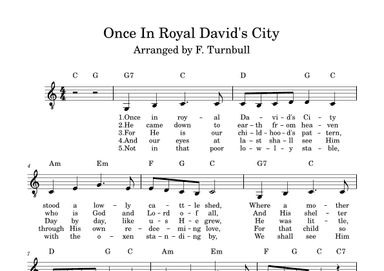 Once In Royal David's City (arr. F. Turnbull)