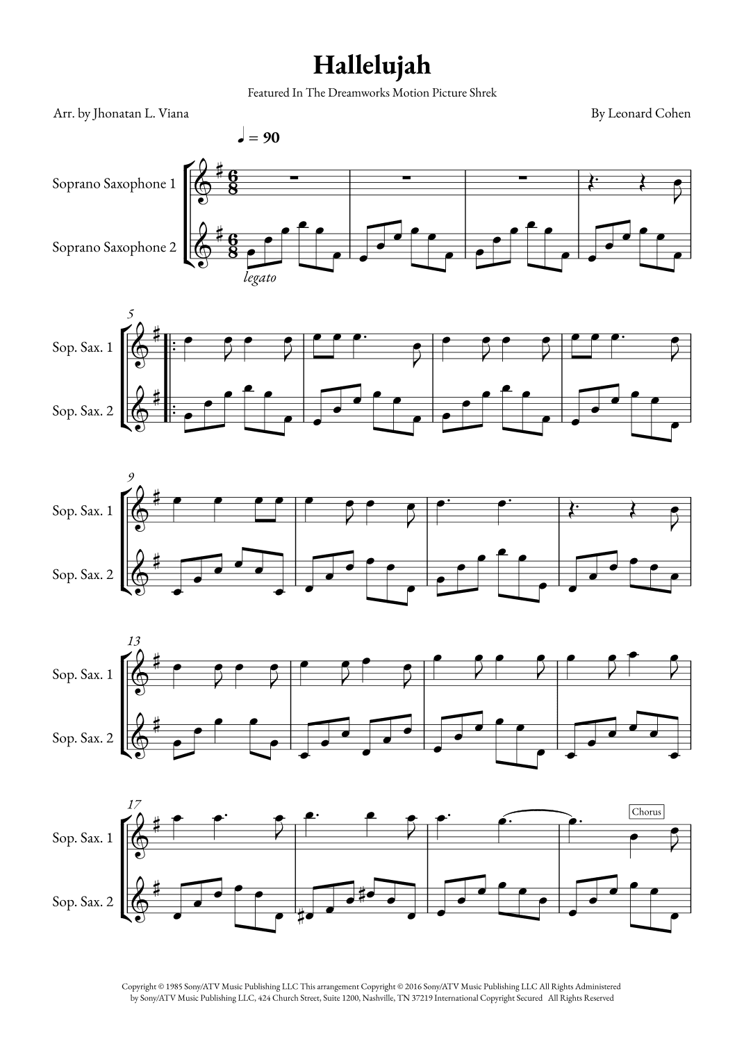 Hallelujah (arr. Jhonatan Lucio Viana)