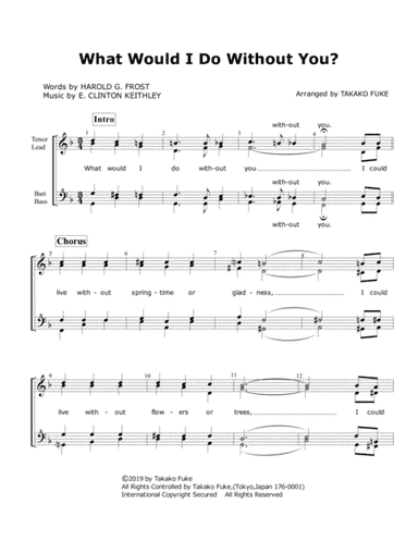 What Would I Do Without You? (arr. Takako Fuke)