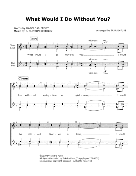 What Would I Do Without You? (arr. Takako Fuke)