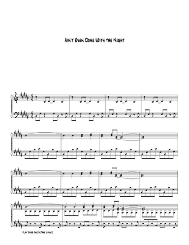 Ain't Even Done With The Night (arr. Biegler)