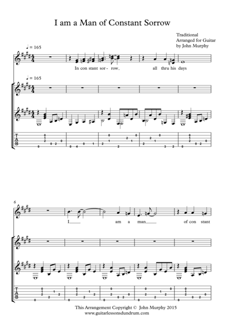 I Am a Man of Constant Sorrow (arr. John Murphy)