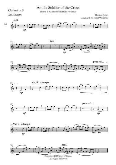 Am I a Soldier of the Cross (Holy Fortitude) (arr. Nigel Williams)