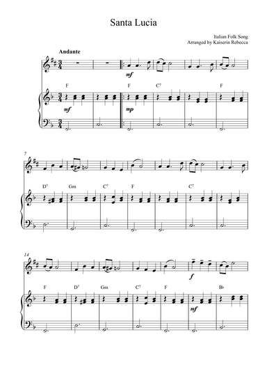 Santa Lucia (arr. Kaiserin Rebecca)
