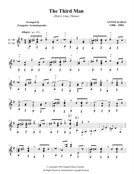The Third Man (the Harry Lime Theme) (arr. Evangelos Assimakopoulos)