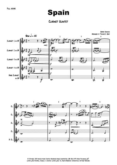 Spain (arr. Thomas Graf)