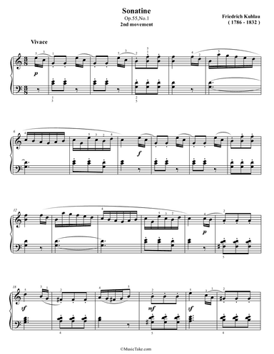 Kuhlau Sonatina in C Major Op.55 No.1 (2nd movement) (arr. Ben Choupak)