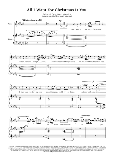All I Want For Christmas Is You (arr. Henrique F Mangoni)