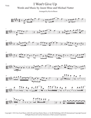 I Won't Give Up (arr. Kevin Busse)