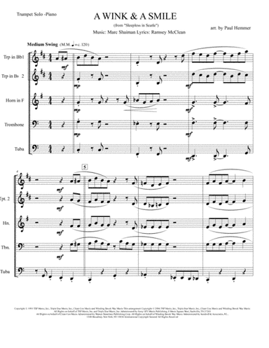 A Wink And A Smile (arr. Paul Hemmer)