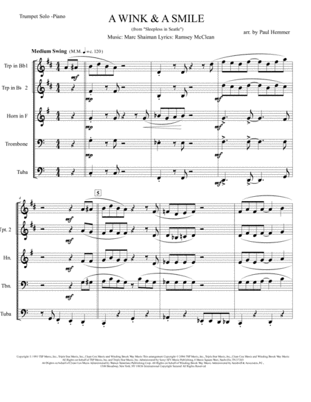 A Wink And A Smile (arr. Paul Hemmer)