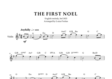 The First Noel - Violin Solo (arr. Luíza Freitas)