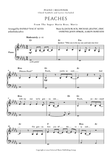 Peaches (arr. Danilo "Daca" Alves)