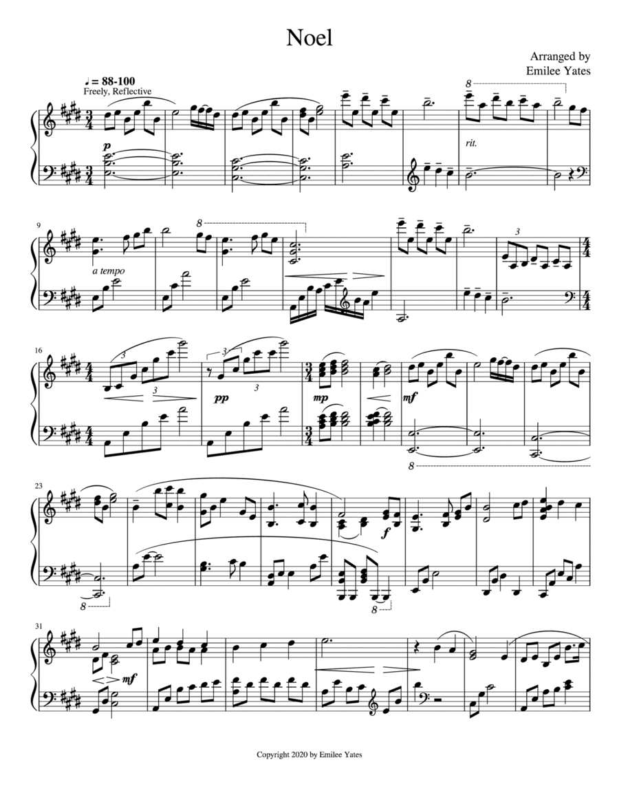 Noel (arr. Emilee Yates)