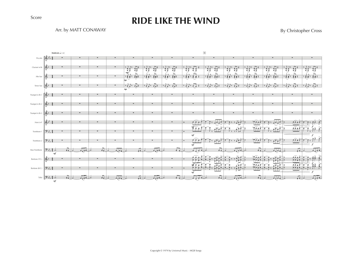Ride Like The Wind (arr. Matt Conaway)
