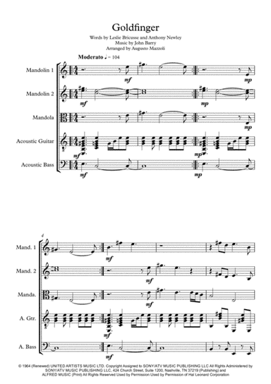 Goldfinger (arr. Augusto Mazzoli)