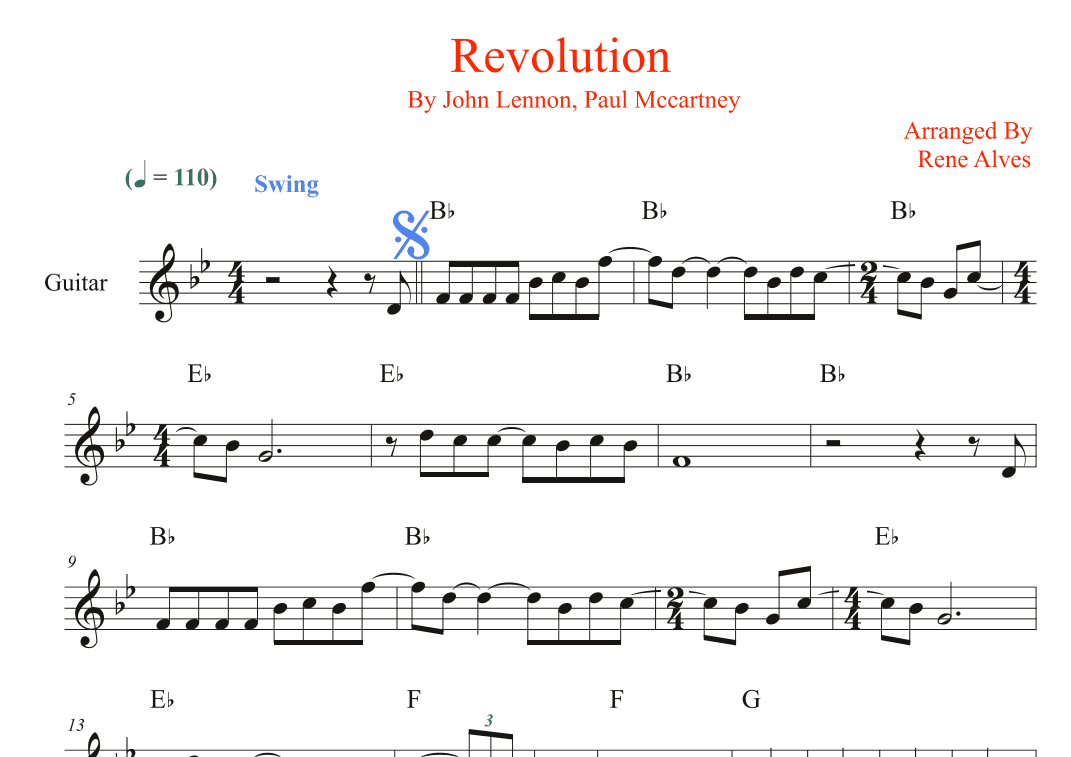 Revolution (arr. Rene Alves)