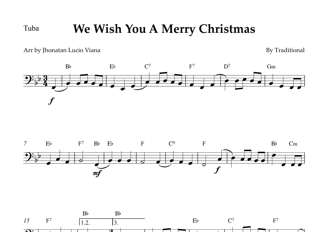 We Wish You A Merry Christmas (arr. Jhonatan Lucio Viana)