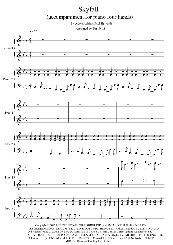 Skyfall (arr. Toni Nita)